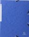 Exacompta 50x Elastomap zonder klep in glanskarton 355 g/m2 - A4 - Blauw - 55412E