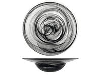 H&h alabastro set 4 zwarte pastaborden, glas, cm29