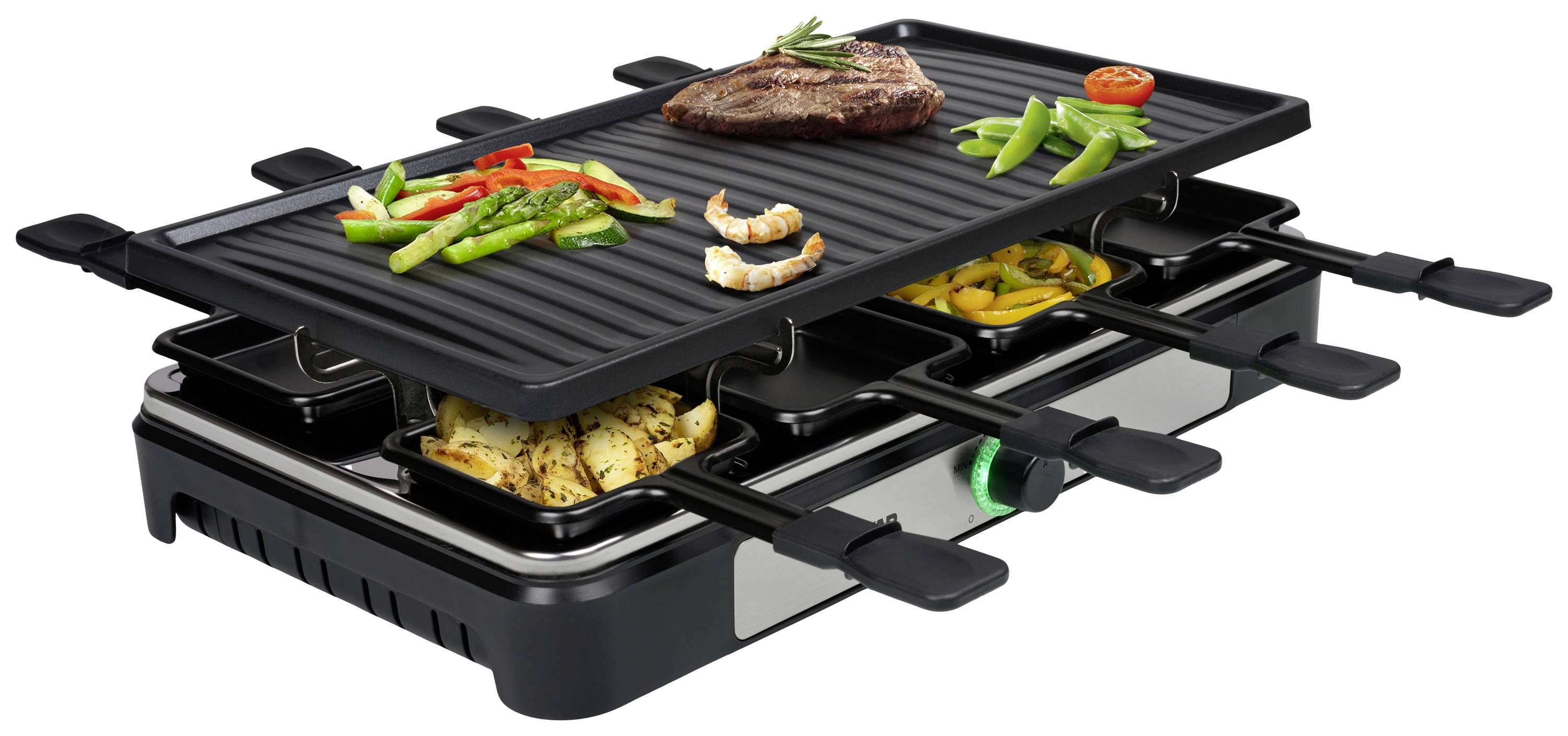 Tristar Gourmetstel RA-2746 - Gourmetset voor 8 personen - Zwart/RVS