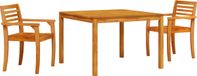 vidaXL - Massief Acacia Houten Eettafel Set - 3 Stuks - Bruin