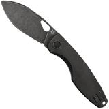 Fox Chilin FX-530-TIDSW PVD Black Stonewashed M398, Titanium gris couteau pliant, design Jesper Voxnaes