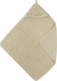 Meyco Baby Ruffle badcape - sand - 80x80cm