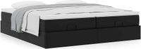 Prolenta Maison Exclusive - Cadre de lit ottoman avec matelas noir 160x200cm en cuir synthétique