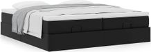 Prolenta Maison Exclusive - Cadre de lit ottoman avec matelas noir 160x200cm en cuir synthétique