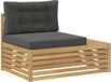vidaXL Canapé d'angle Blanc 115 x 83 x 73 cm Acacia massif