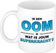 Bellatio Decorations Shoppartners Bv Ik ben oom wat is jouw superkracht mok / beker - wit met blauwe tekst - cadeau verjaardag