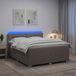 Maison Exclusive Lit boxspring exclusif, comprenant un matelas et un éclairage LED taupe, dimensions 140 x 190 cm, revêtement en tissu