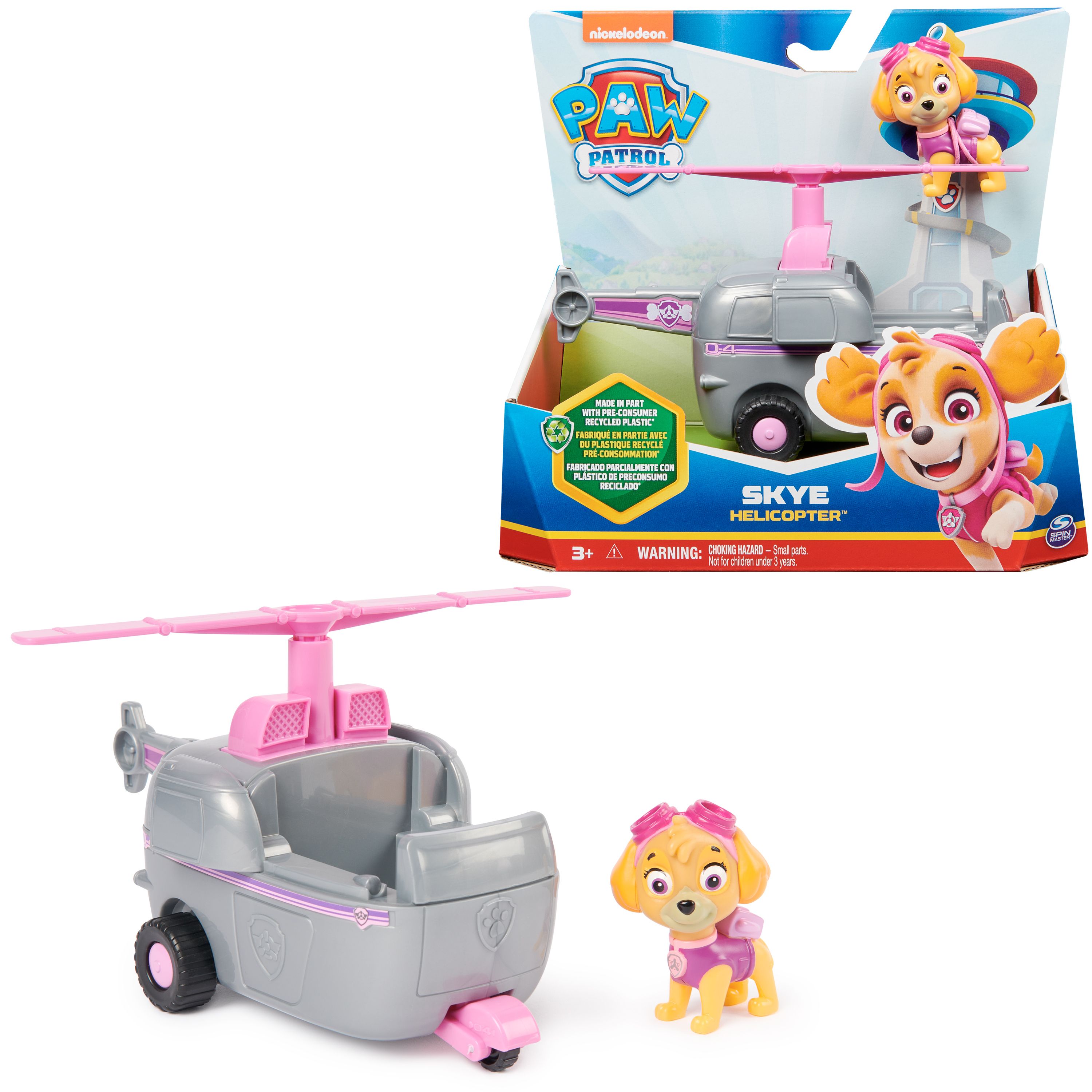 PAW Patrol Skye's Helicopter - Toy Helicopter with Figure - 65% Recycled Plastic - Sustainable Toy