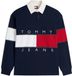 Tommy Jeans Trui Tjw Ovs Flag Rugby Dw0dw22827 C1g Dark Night Navy Dames Maat - M