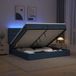 Maison Exclusive Lit Ottoman exclusif, avec matelas et éclairage LED bleu, dimensions 200 x 200 cm, revêtement en tissu