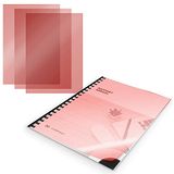WAYTEX A78241R omslag, A4, transparant, PVC, 200 micron, 100 stuks, rood transparant