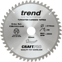 Trend Trend Crosscut cirkelzaagblad 216x30x2,6mm 48T