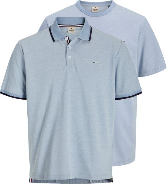 JACK&JONES PREMIUM JPRBLUALVES SS TEE POLO 2PK SET MP Heren T-shirt Ashley Blue Pack:1TSHIRT1POLO S