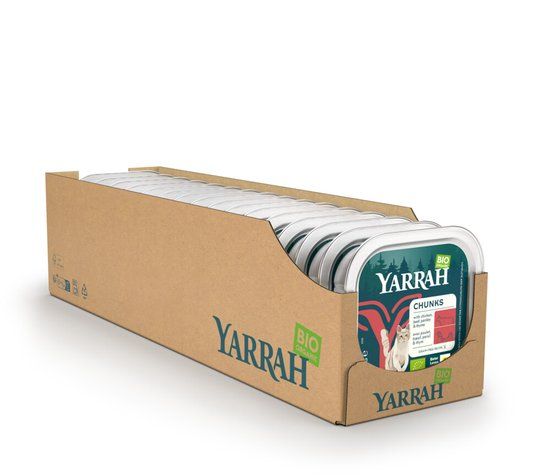 YARRAH cat kuipje brokjes kip/rund kattenvoer 100 gr