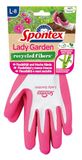 Spontex Lady Garden Gartenhandschuhe mit extra weichem Strick aus Bambus-Viskosefasern und recyceltem PET, Größe L, 1 Paar, Farbe nicht frei wählbar