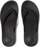 FitFlop Iqushion Mens Textured-Strap Flip-Flops Heren Slippers - Zwart