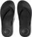 FitFlop Iqushion Mens Textured-Strap Flip-Flops Heren Slippers - Zwart