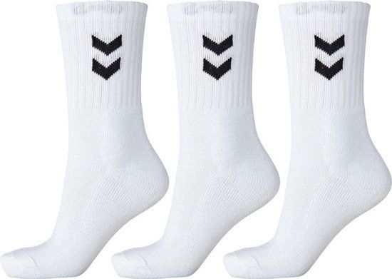 Hummel Trainingssokken (3-pack) - wit/zwart - Maat 32-35 - Unisex