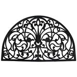J & M Home Fashions Smeedijzer Half Ronde Natuurlijke Rubber Deurmat, 24-Inch door 36-Inch