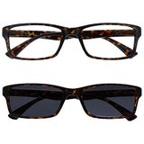 Leesbril The Reading Glasses Company Brown Tortoiseshell Readers With UV 400 Sun Reader Value Twin Pack Heren 1 set van 2 leesbrillen & Sun Reader Uniseks (1 stuk)