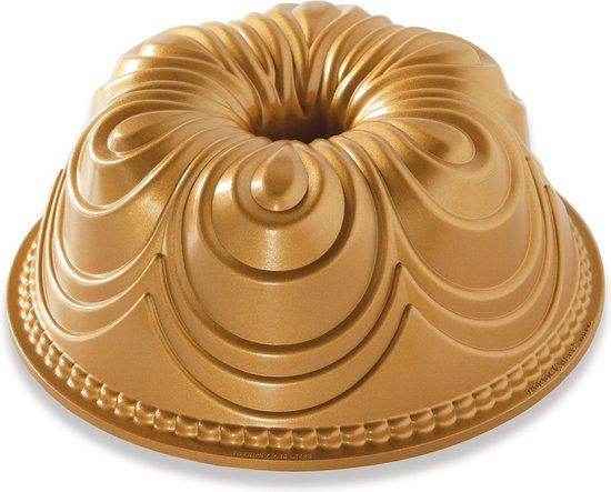 Nordic Ware Chiffon Bundt Pan - Tulband Bakvorm - Premier Gold - 24 cm - Aluminium