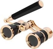 Sinocor GmbH Jumelles - Lunettes d'opéra - 3X25 - Or et Noir - 90×30×50mm - Avec poignée - Portable - Cadeaux pour enfants