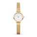 Reloj Bering Vrouwen Polshorloge Analoog Quartz Saffierglas Goudkleurig Staal Mesh 3 ATM 22 mm