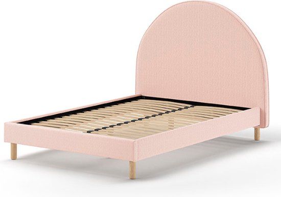 Vipack Maeva Gestoffeerd bed - 140x200 - Roze