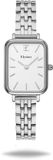 Elysian - Horloge Dames Rechthoekig - Zilver - Schakelband - Waterdicht - 26mm