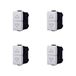 Elektronova Dubbele knop 1P + 1P NO douchestang (niet vergrendeld) compatibel Bticino Matix Kleur Wit - Verpakking van 4 stuks