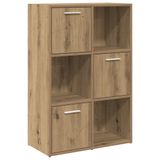 VidaXL Boekenrek 60,5x30x90 cm bewerkt hout artisanaal eikenkleurig