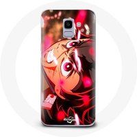 Maniacase Hoesje voor Samsung Galaxy A6 2018 Tanjiro Demon Slayer Kimetsu no Yaiba en colère