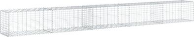 vidaXL Gabion - 500x50x50 cm - Galvanized Iron - Silver