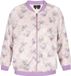 faina Jas met pailletten, lange mouw, gebloemd, gebroken wit violet, XL