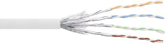 InLine CAT6 S/FTP patch kabel - wit - 100 meter