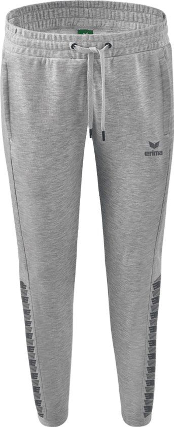 Erima Essential Team Sweatbroek Dames - Licht Grey Melange / Slate Grey - Maat 40