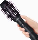 Zedar 3-in-1 Föhnborstel Rond Keramische Magic Brush Lang/Kort/Stijl/Krullen 1200W Zwart/Roze