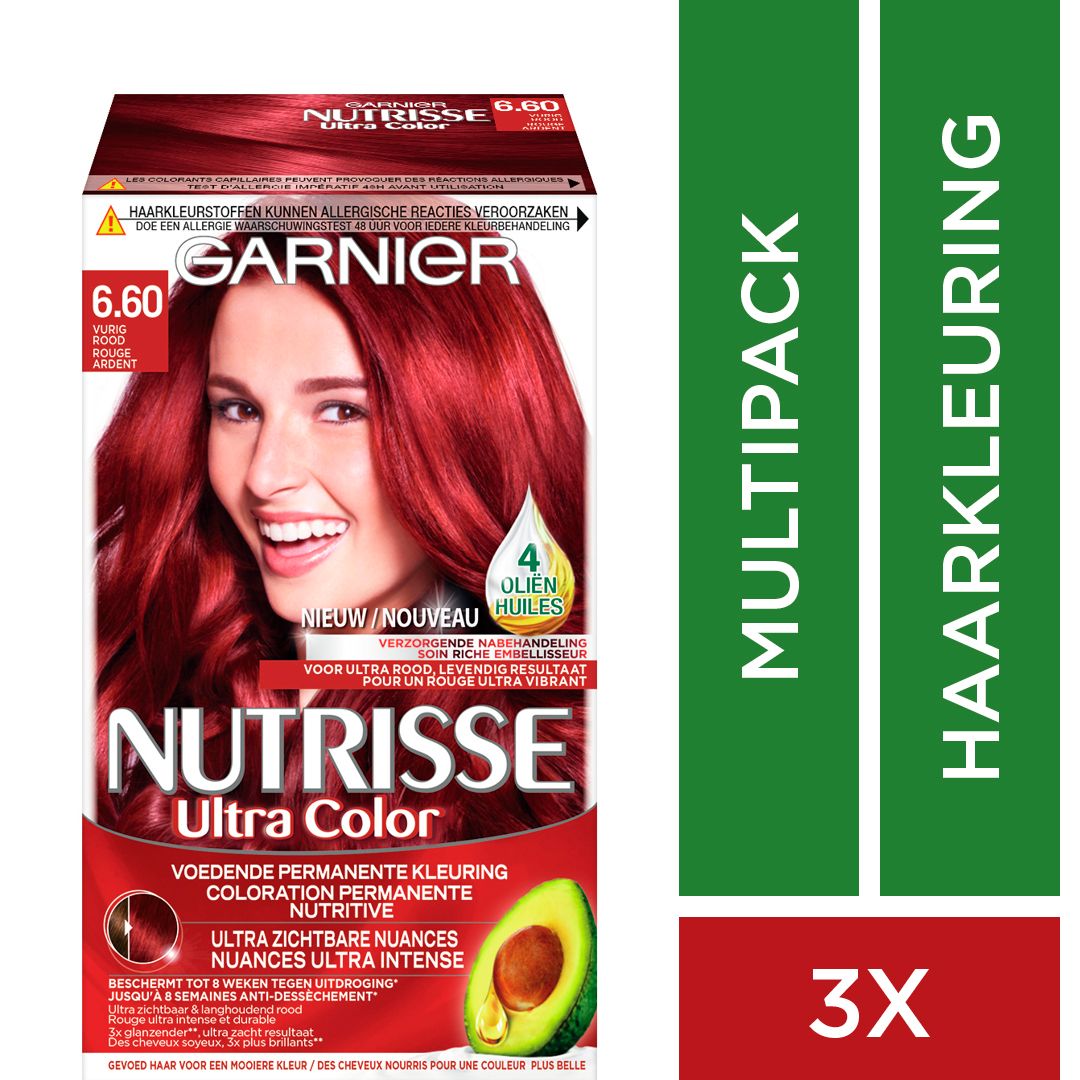 Garnier Ultra Color Nutrisse Ultra Color 6.60 - Fel Rood - Haarverf