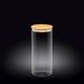 Wilmax WL-888507/A borosilicaatglas voorraaddoos met bamboedeksel, inhoud 1500 ml