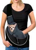 NCD E-Commerce Handel GmbH Sac de transport réglable et portable pour chiens et chats - Sac de voyage respirant pour petits animaux - Sac banane pour chiots - Avec poche avant - Confortable et idéal pour l'extérieur et le métro Sac de voyage chat