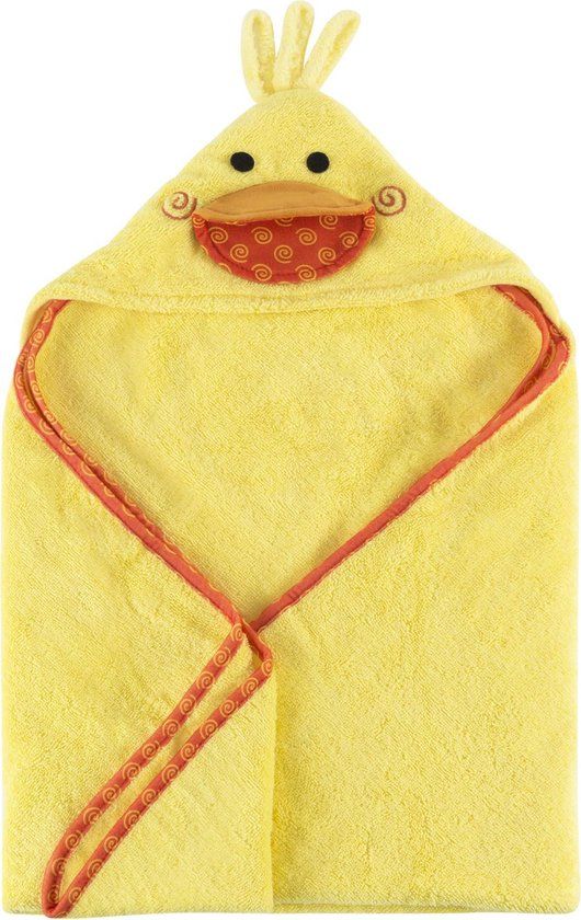 Zoocchini Badcape Baby Puddles The Duck - Katoen - Geel
