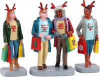 Lemax Girls Christmas Shopping Trip, Set Of 3