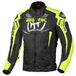 Berik Amras imperméable Veste de moto en tissu, noir/jaune/blanc, taille 54