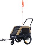 Polisport Hondenfietsaanhanger & 2-in-1 Kinderwagen Maat XL, Max. 45 kg