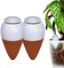 Merkloos Relaxdays Waterdruppelaars - set van 2 - 350 ml - met deksel - keramiek - terracotta-wit