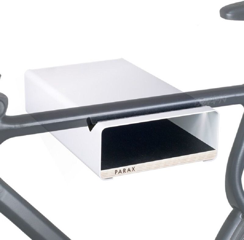 PARAX S-Rack Fiets wandmontage Aluminium - Wit/Zwart