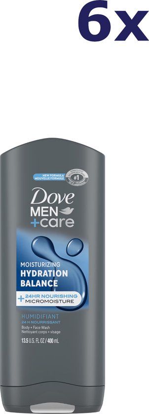 Dove Men+Care - Clean Comfort Douchegel - 400ml x 6 - Unisex