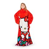 Northwest Hello Kitty Smitten Youth Silk Touch Comfy Throw Deken met mouwen, 48" x 48"
