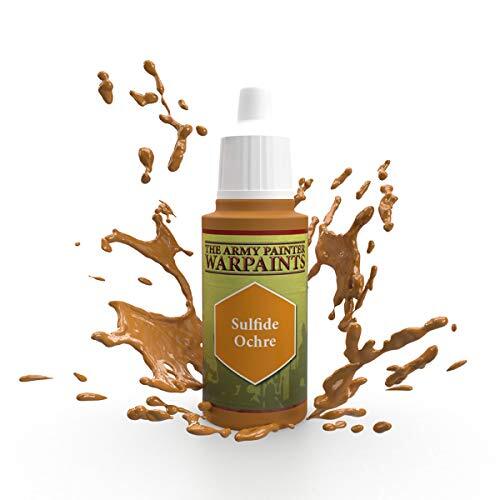 The Army Painter | Warpaint | Sulfide Ochre | Acrylic Non-Toxic Heavily Pigmented Water Based Paint for Tabletop Roleplaying, Boardgames, and Wargames Miniature Model Painting