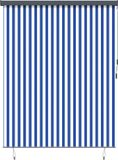 vidaXL Rolgordijn Blauw en Wit 200 x 250 cm Stof en Aluminium